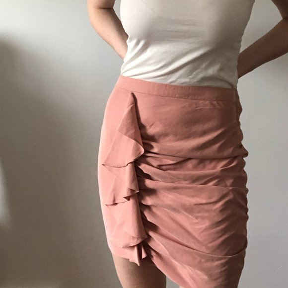Dusty Pink Ruffled Skirt - Picture 2 of 3